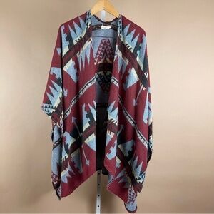 Urban Outfitters Staring At Stars OS Blanket Shrug Poncho Aztec Winter Cabin